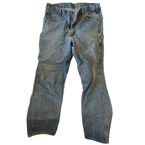 Carhartt Blue Carpenter Pants Mens 38x34